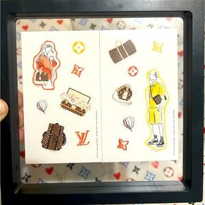 🤎🌸👜7 x 7 inch Framed Louis Vuitton Stickers👜 🌸🤎